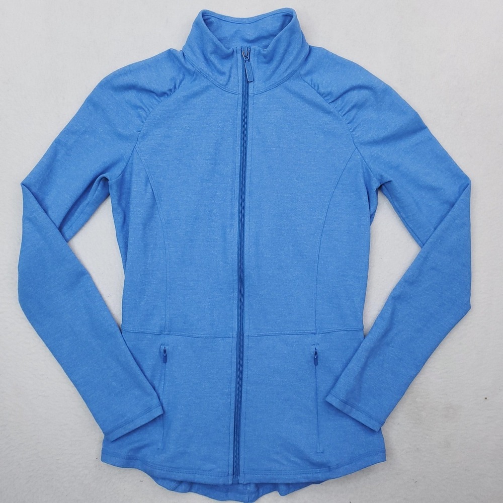 Lilly Pulitzer Luxletic Weekender Jacket Women Small Blue Athleisure Lightweight